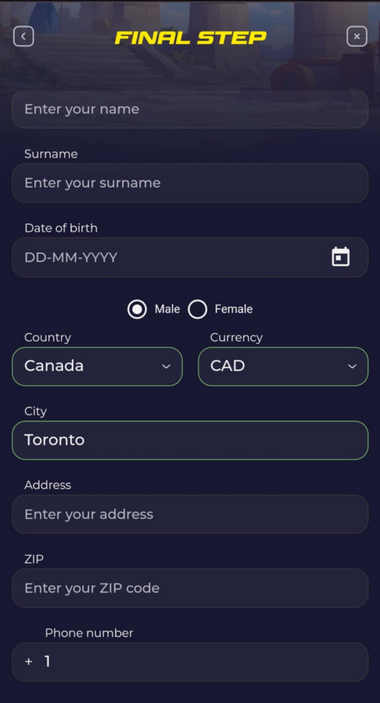 Slota Casino Registration Process Image 2