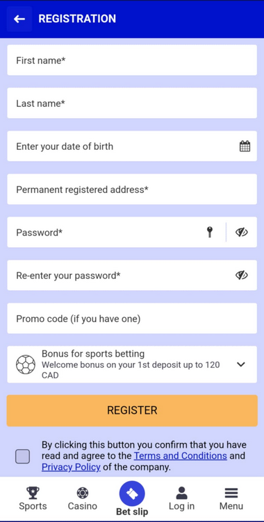 British Columbia Casinos Registration Process Image 2