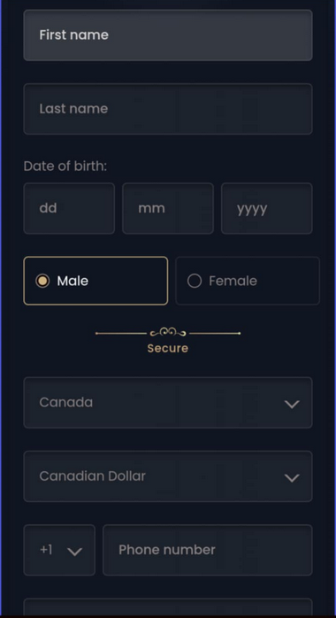 Novomatic Casinos Registration Process Image 3