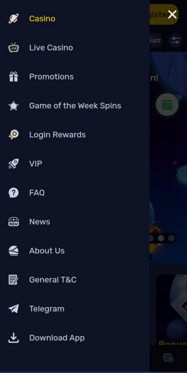 Galactic Wins Casino Mobile Preview 1