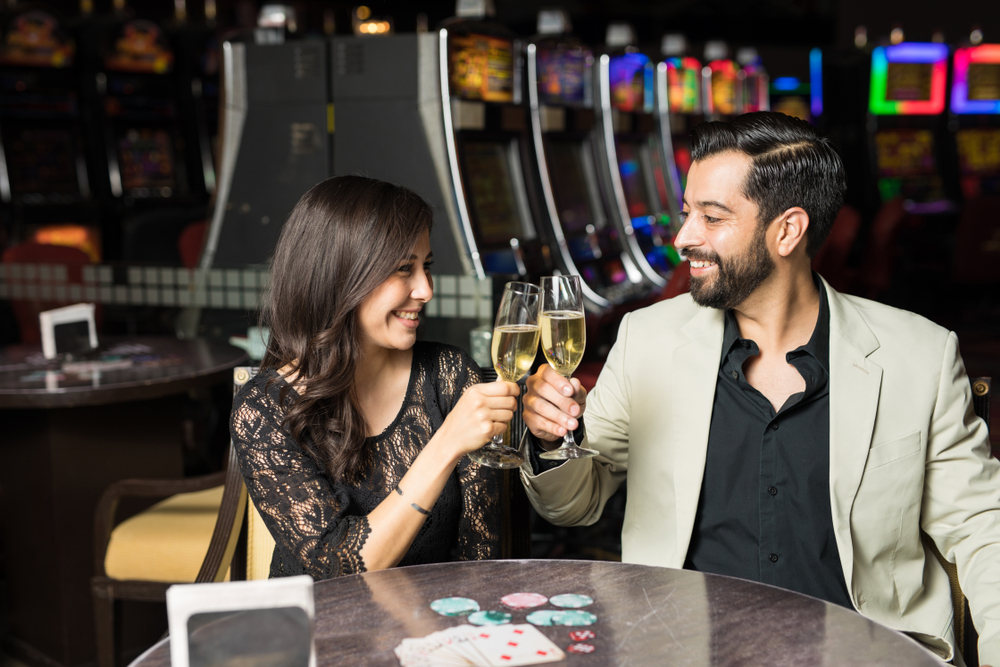 Couple on a casino date