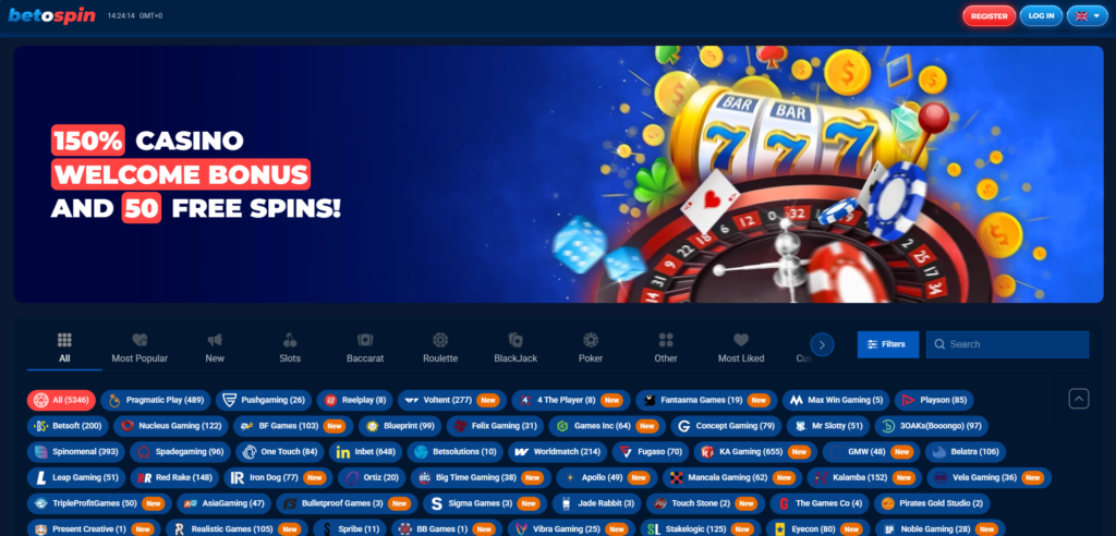 BetOspin Casino Desktop Preview 1