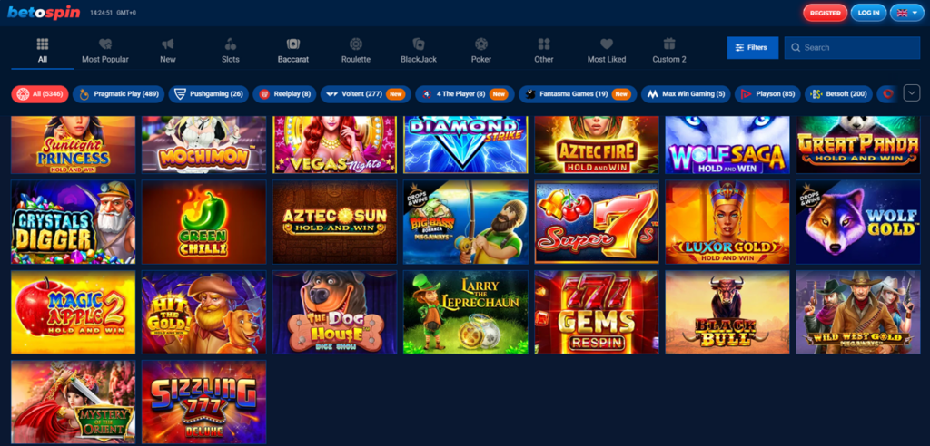 BetOspin Casino Desktop Preview 2