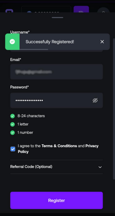 Mobile Casinos Registration Process Image 2