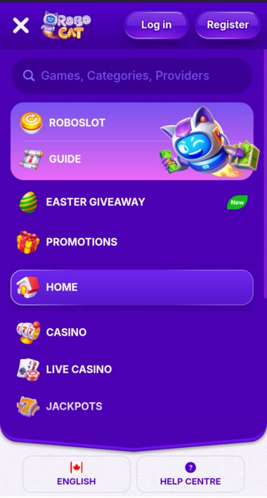 RoboCat Casino Mobile Preview 2
