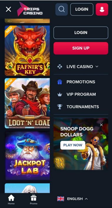 Trips Casino Mobile Preview 2