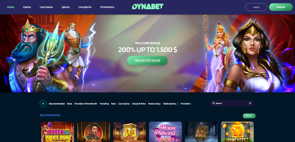 Dynabet Casino Desktop Preview 1