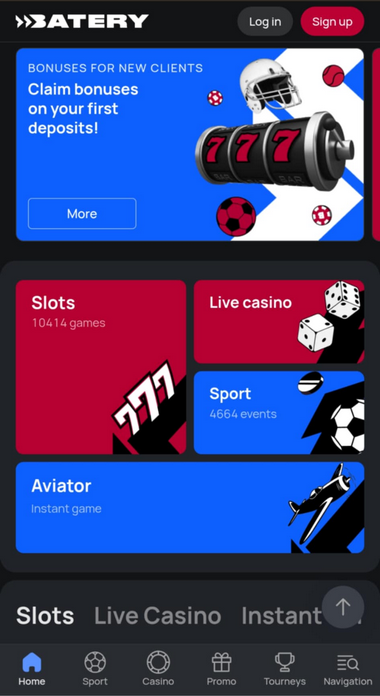 Batery.win Casino Mobile Preview 2