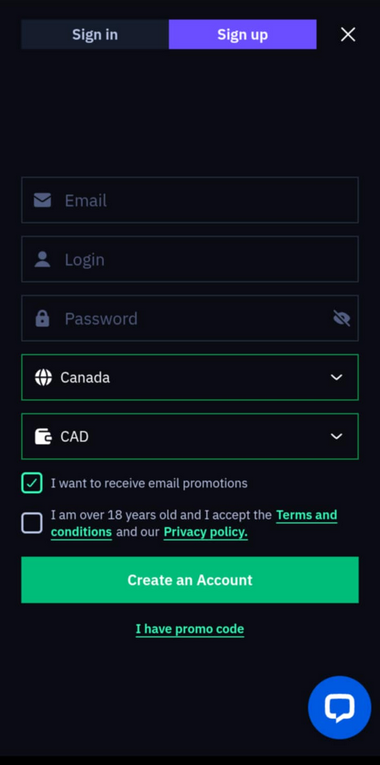 BeOnBet Casino Registration Process Image 1