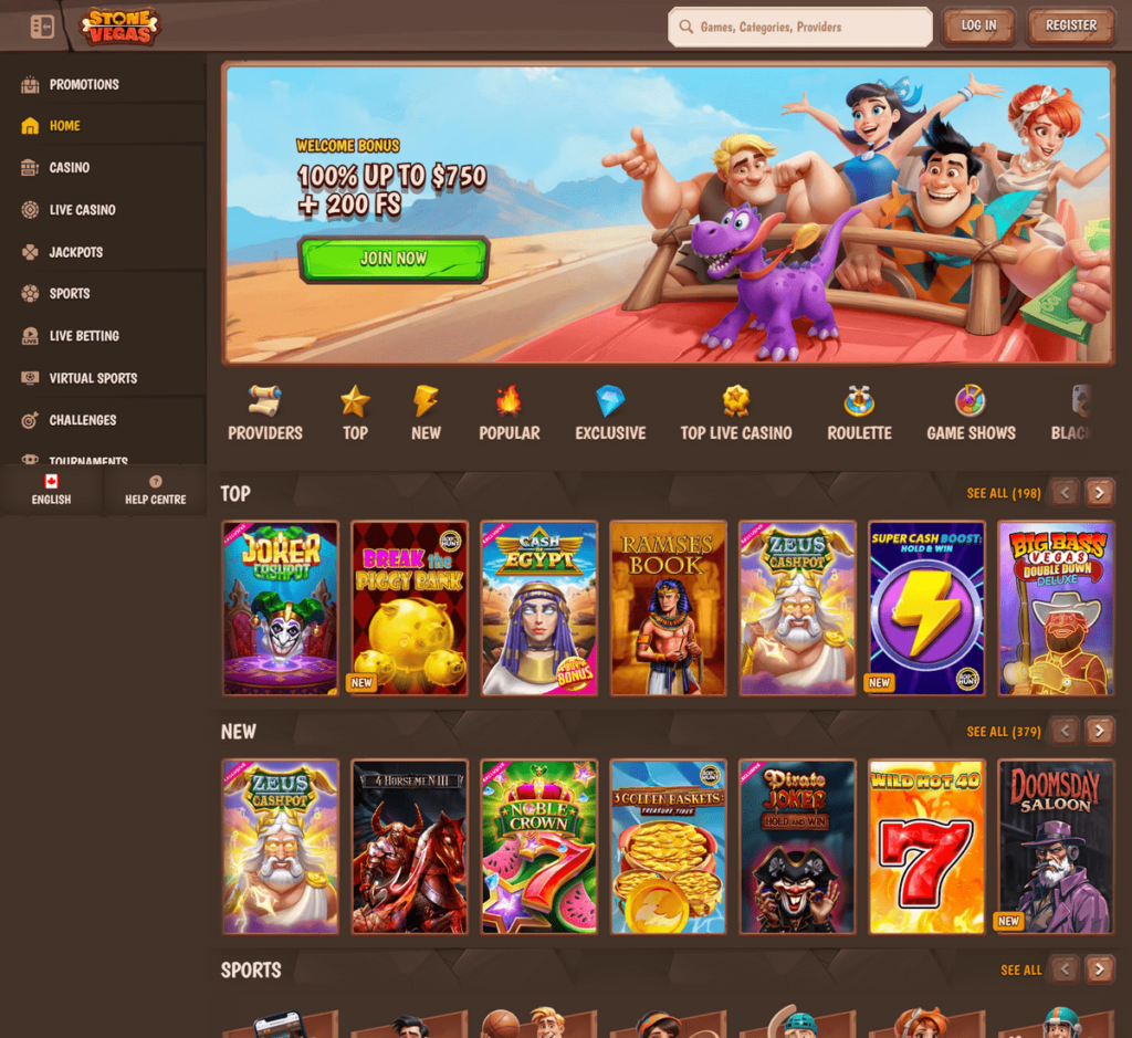 Stone Vegas Casino Desktop Preview 1
