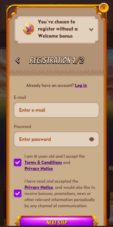 Mobile Casinos Registration Process Image 2
