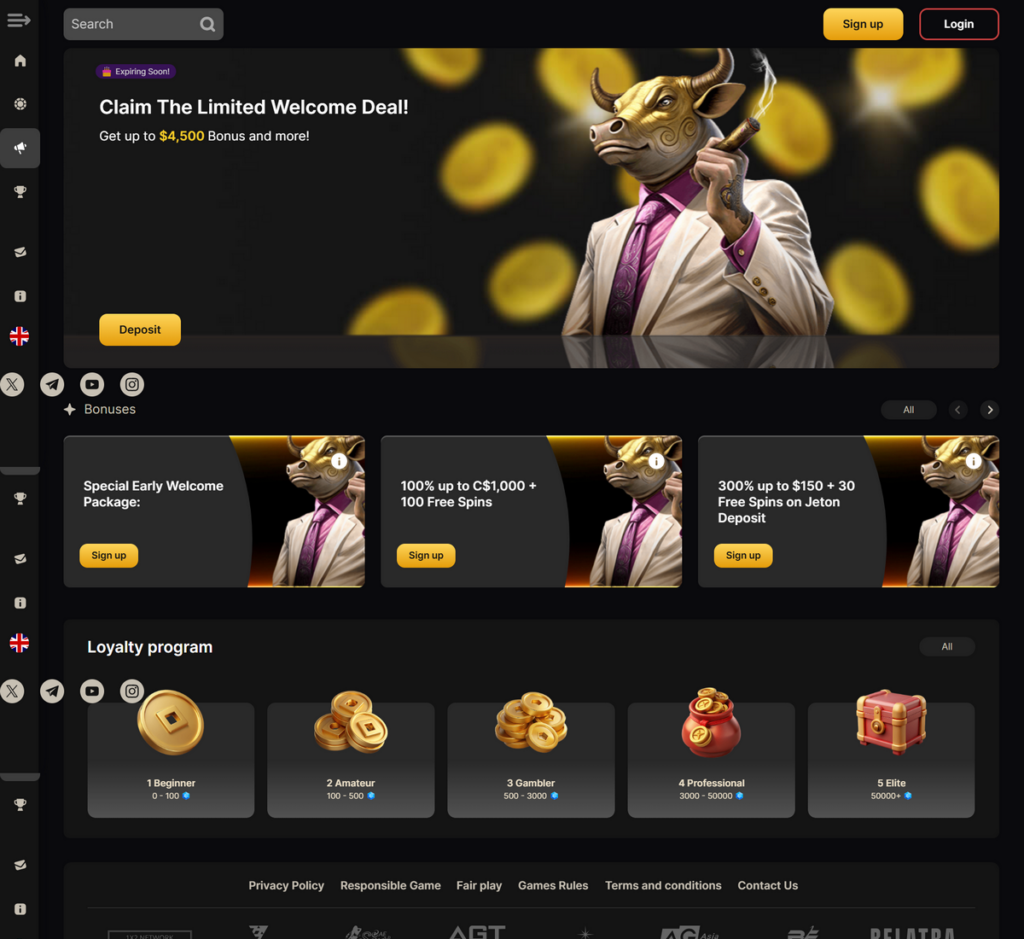BigMamoo Casino Desktop Preview 2