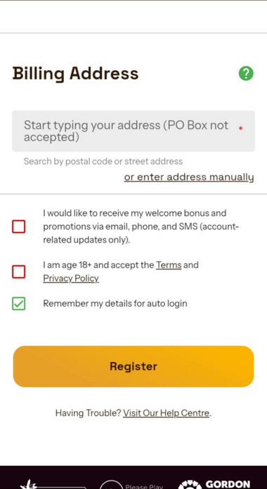 Mobile Casinos Registration Process Image 3