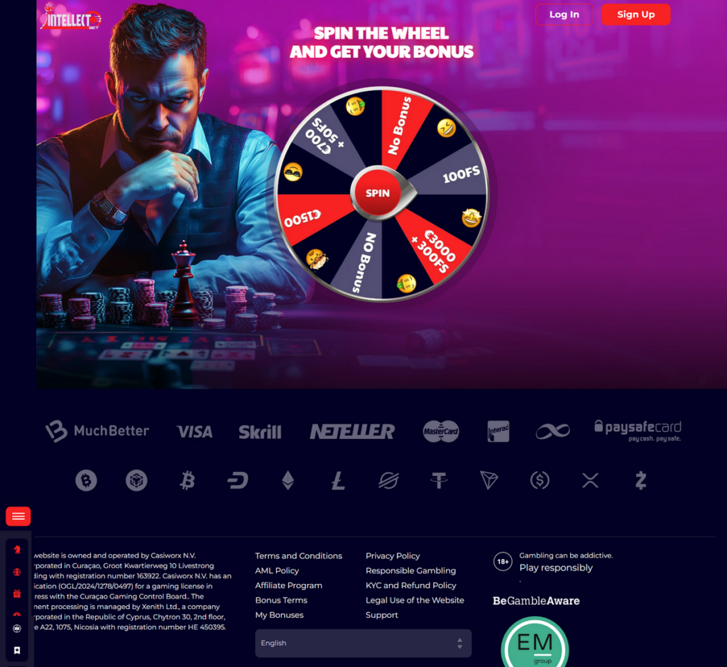 IntellectBet Casino Desktop Preview 1