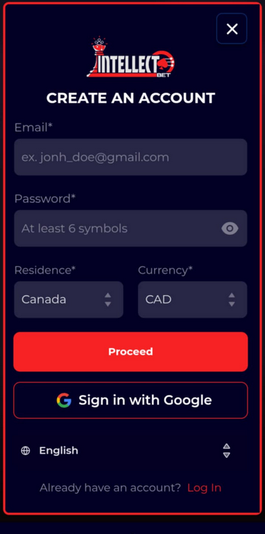 Mobile Casinos Registration Process Image 1