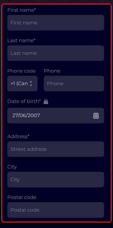 Mobile Casinos Registration Process Image 2