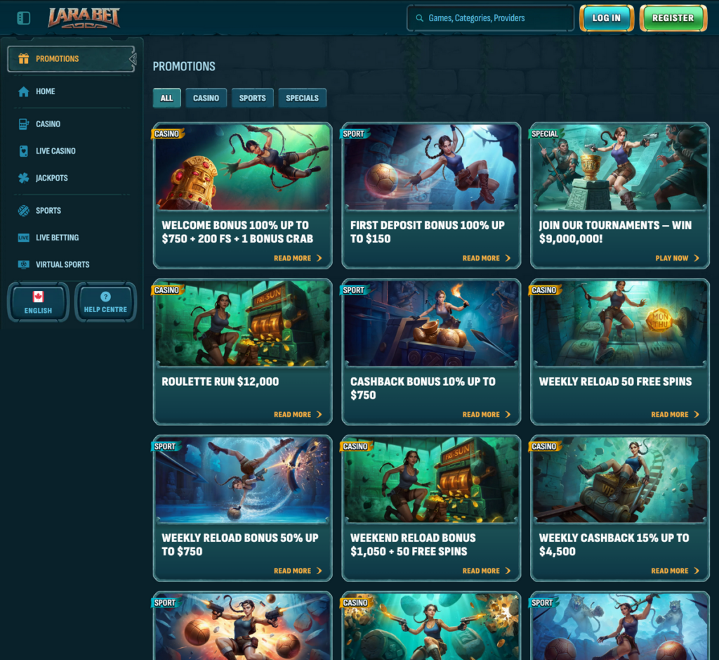 Larabet Casino Desktop Preview 2