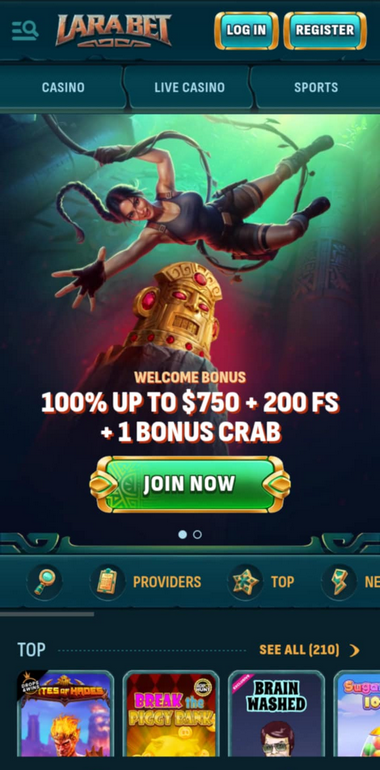 Larabet Casino Mobile Preview 2