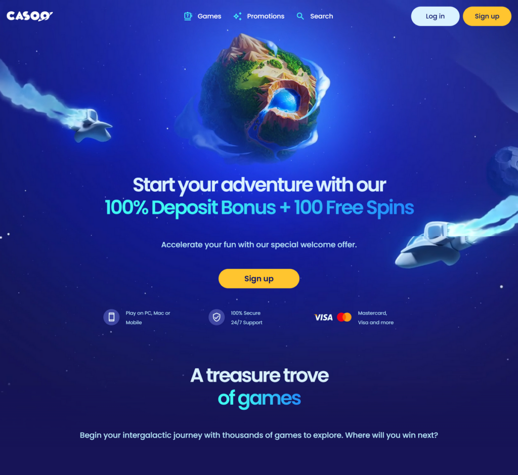 Casoo Casino Desktop Preview 1