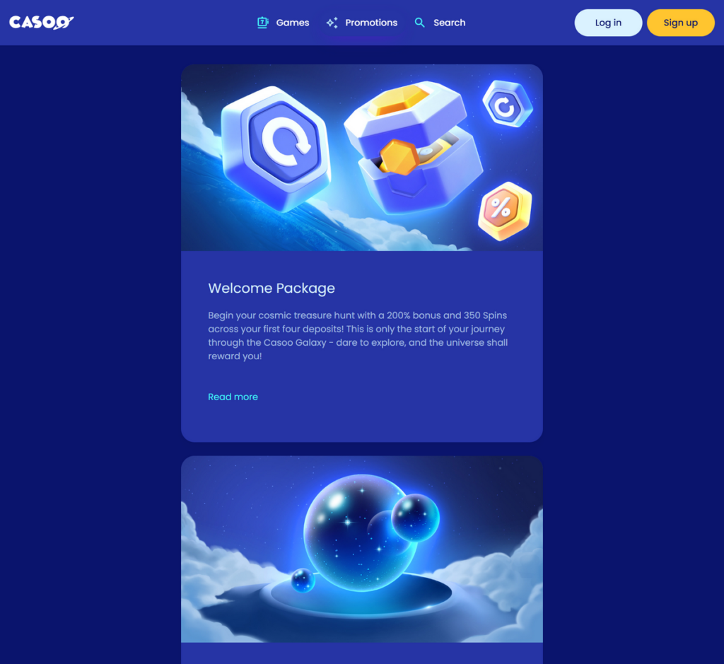 Casoo Casino Desktop Preview 2