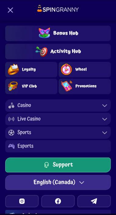 Spingranny Casino Mobile Preview 1
