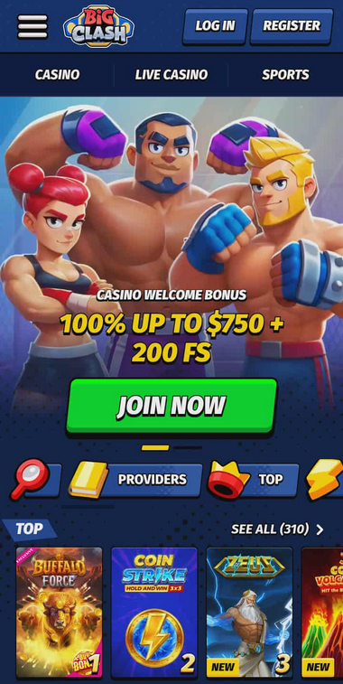 BigClash Casino Mobile Preview 2