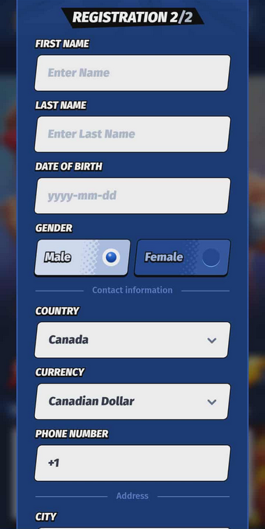 BigClash Casino Registration Process Image 3