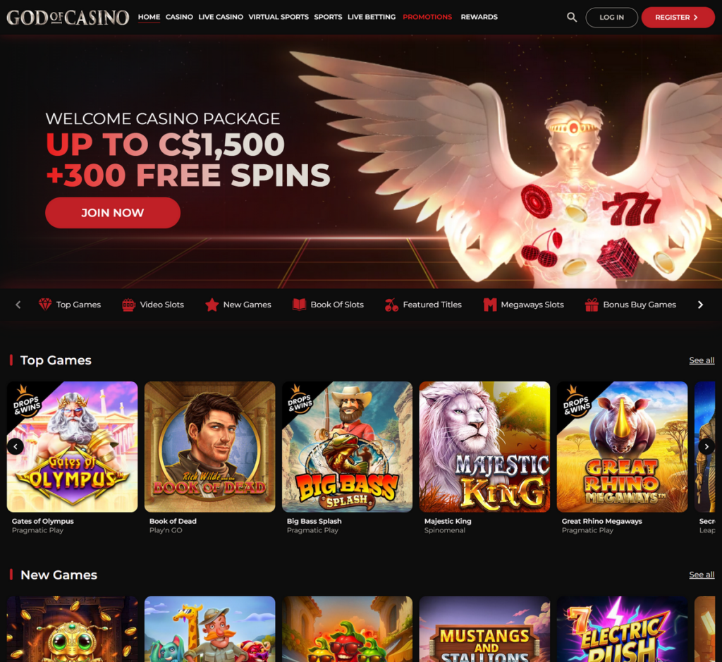God of Casino Desktop Preview 1