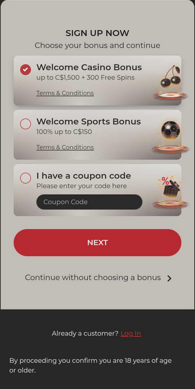 Endorphina Casinos Registration Process Image 1