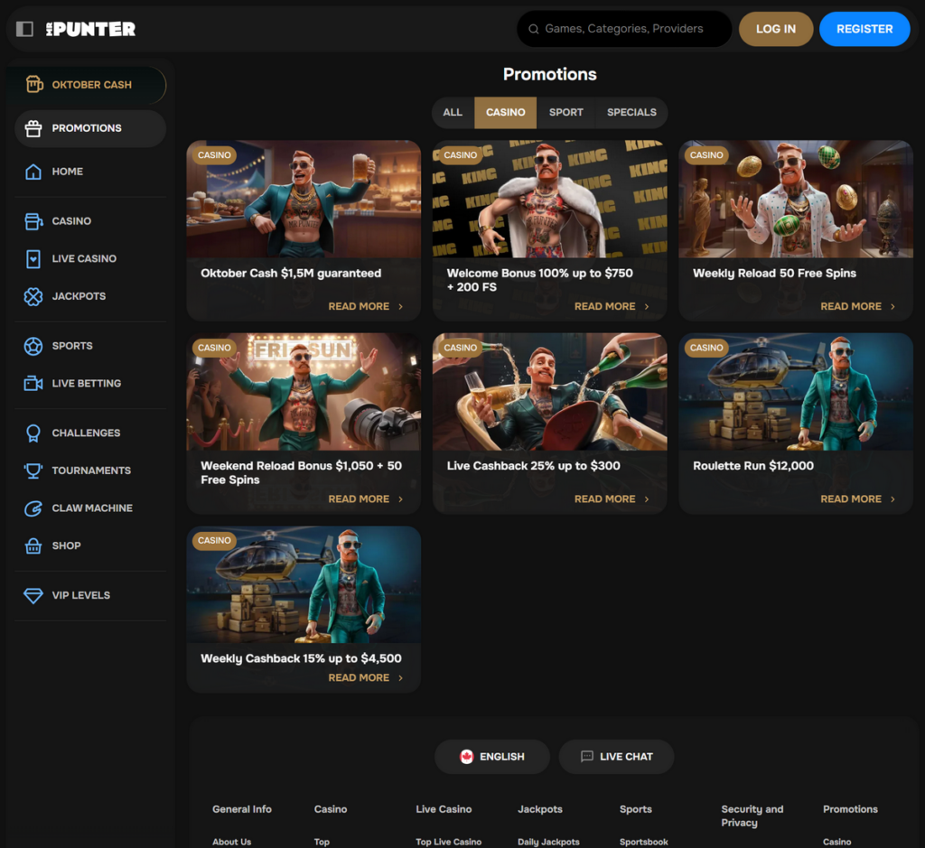 MrPunter Casino Desktop Preview 2