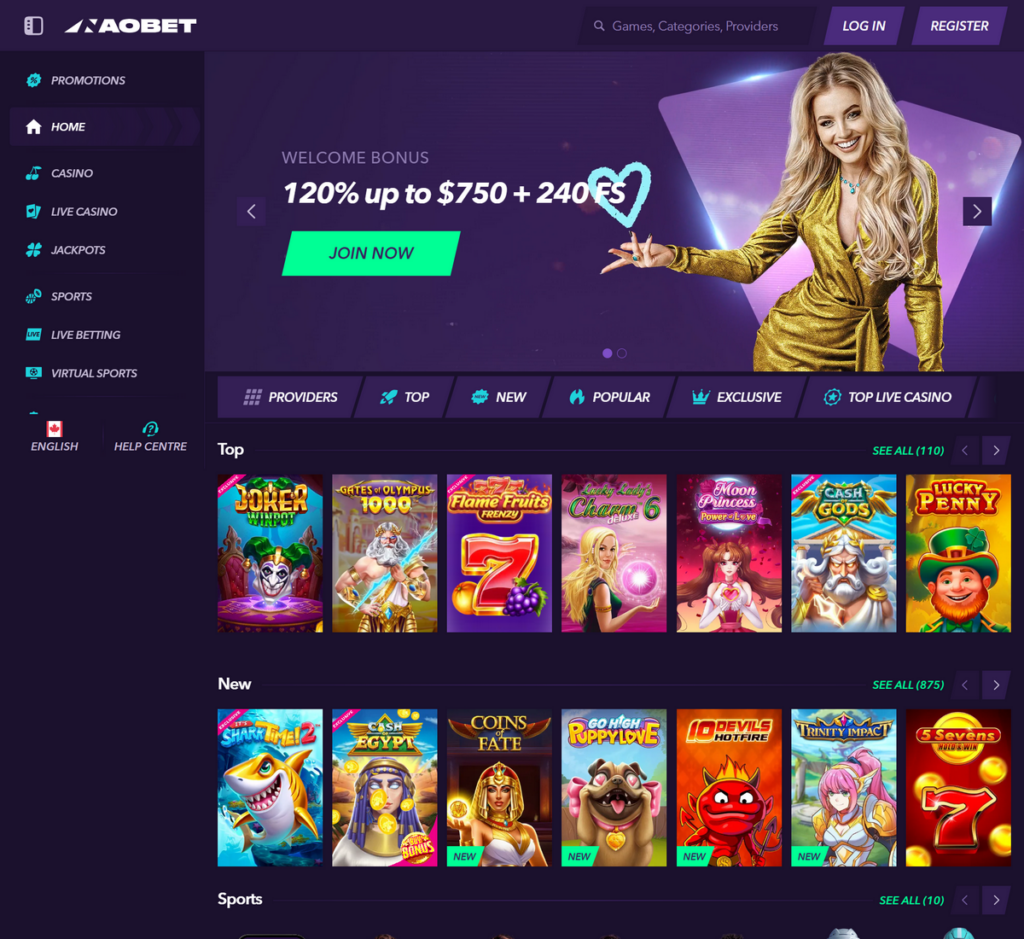 NaoBet Casino Desktop Preview 1