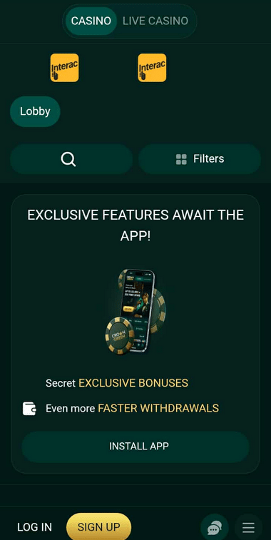 Crowngreen Casino Mobile Preview 2