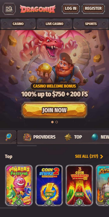 Dragonia Casino Mobile Preview 2