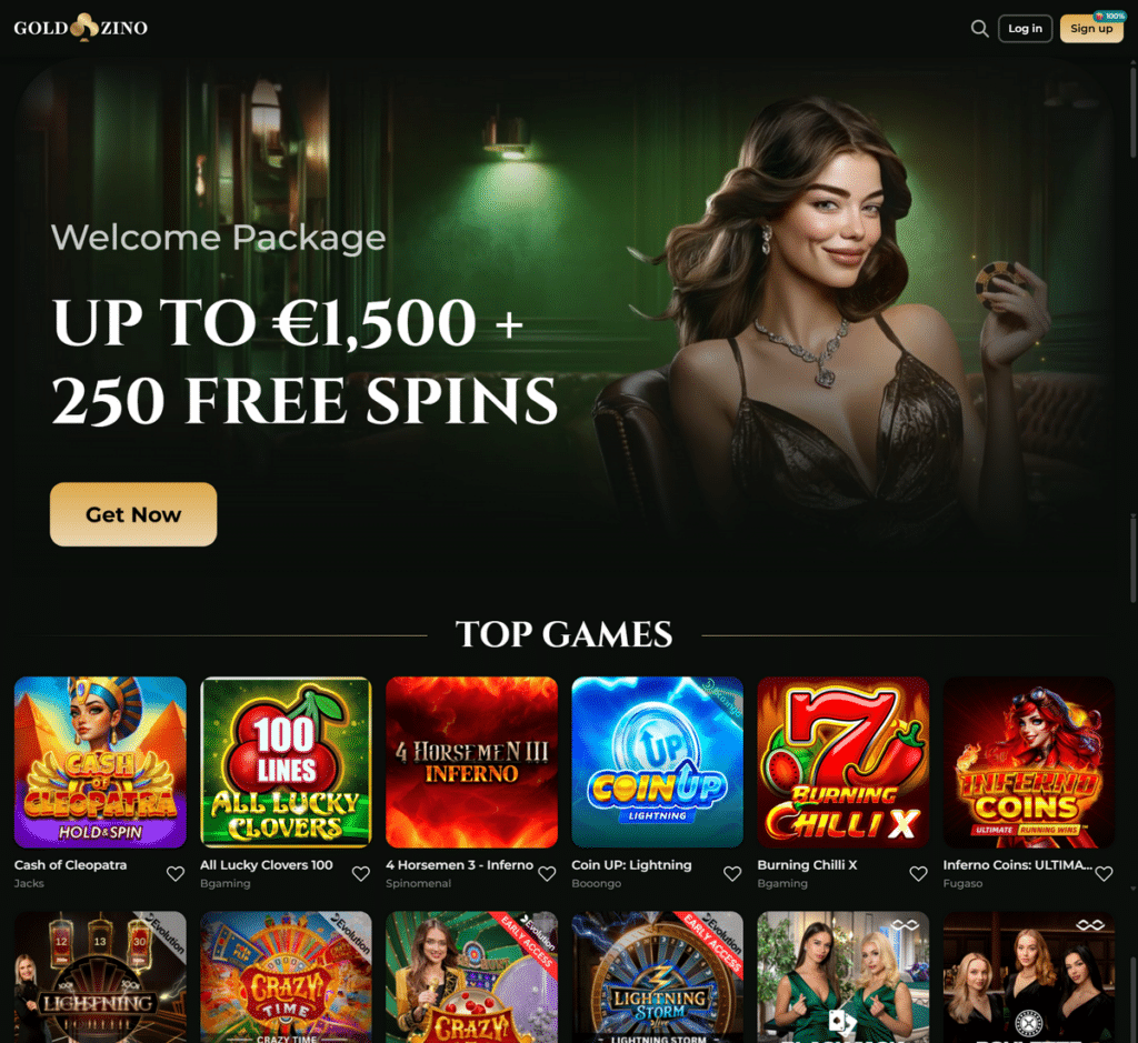 Goldzino Casino Desktop Preview 1
