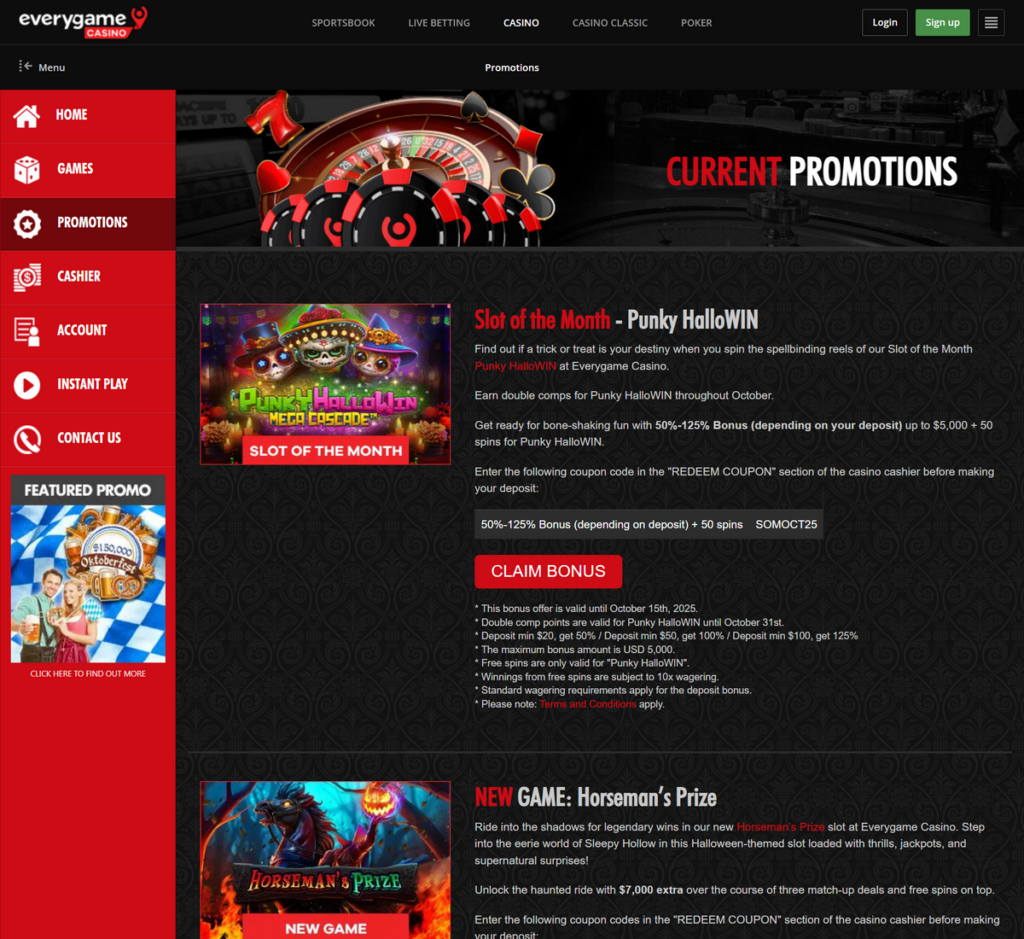 Everygame Casino Desktop Preview 2
