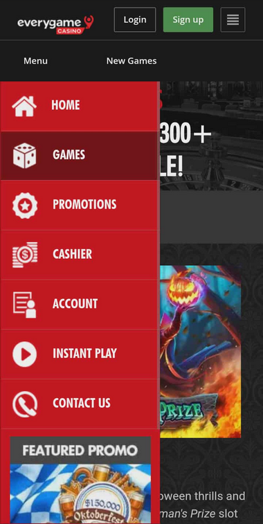 Everygame Casino Mobile Preview 1
