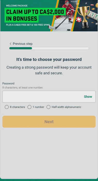 Indigo Magic Casinos Registration Process Image 2