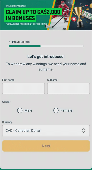 Indigo Magic Casinos Registration Process Image 3