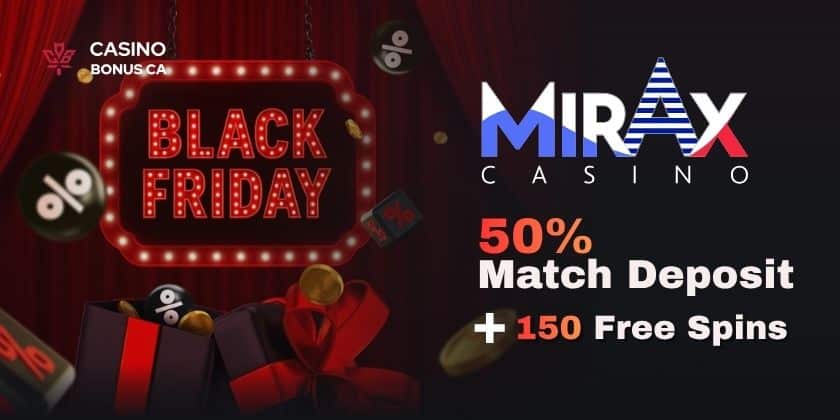Mirax Casino 50% Match Deposit + 150 Free Spins