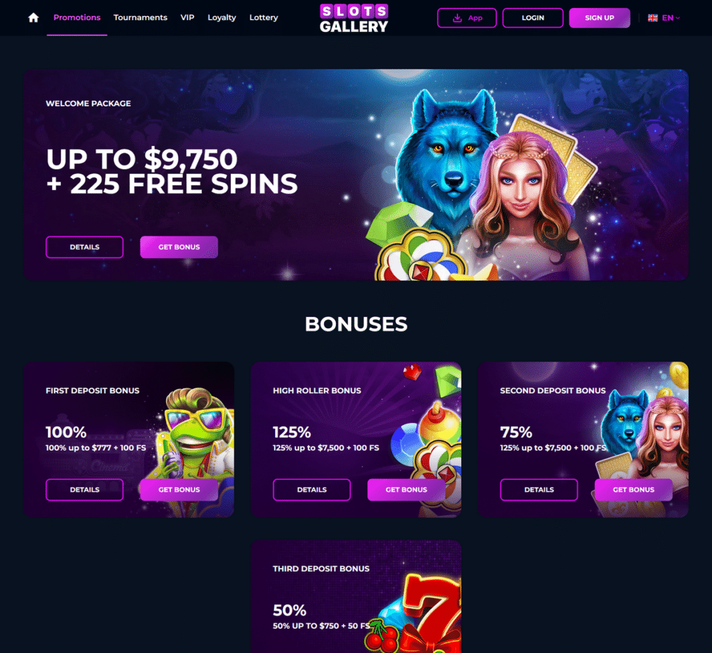 Slots Gallery Casino Desktop Preview 2