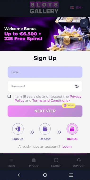 Mobile Casinos Registration Process Image 1