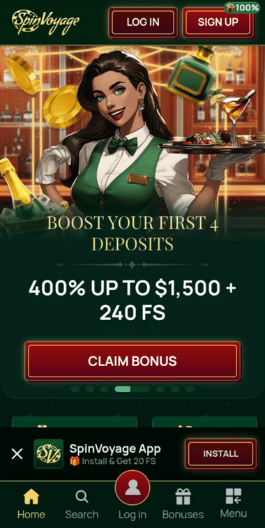 SpinVoyage Casino Mobile Preview 2
