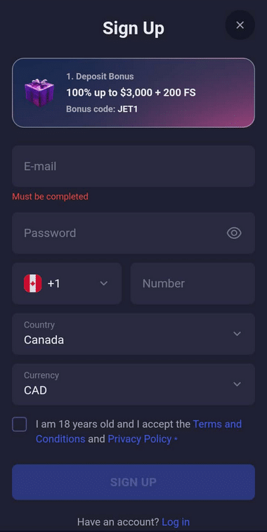 New Slots Sites Registration Process Image 1