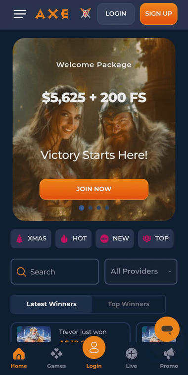 Axe Casino Mobile Preview 2