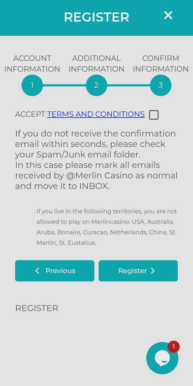 Merlin Casino Registration Process Image 2